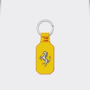 Genuine Ferrari leather key ring with prancing horse